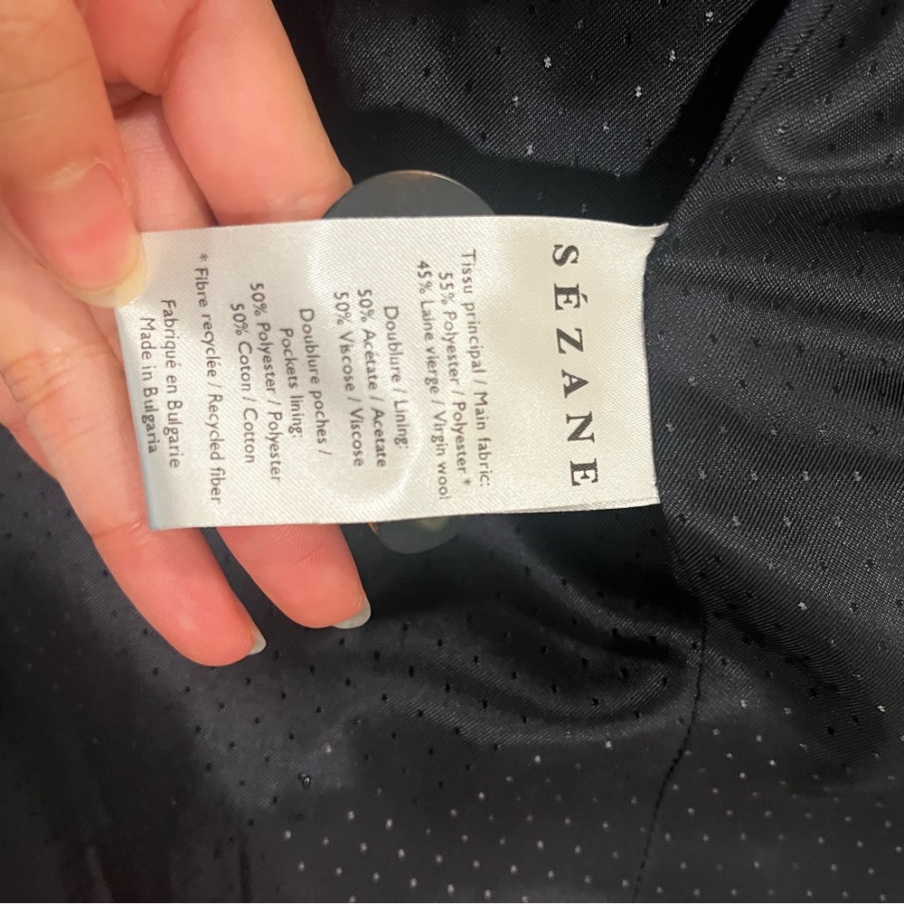 Sezane Christie Blazer in Olive Green - Picture 5 of 6